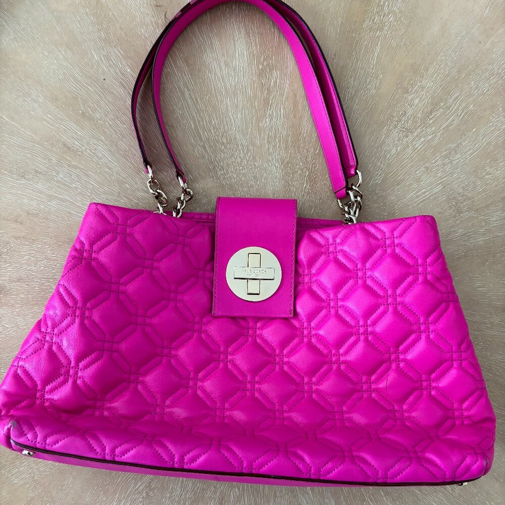 Kate Spade Bright Pink Quilted Handbag